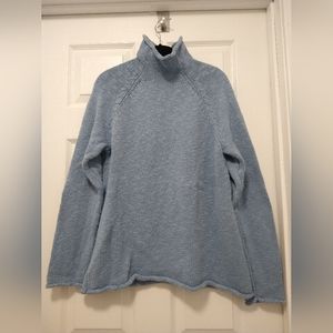 LL Bean Cotton Ragg Pullover Sweater - Blue Women's Large